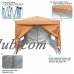 Quictent Privacy 10x10 EZ Pop Up Canopy Tent Instant Gazebo Party Tent 100% Waterproof With 4 Sidewalls and Mesh Windows (Brown)   